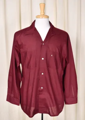 1950s Burgundy LS Shirt