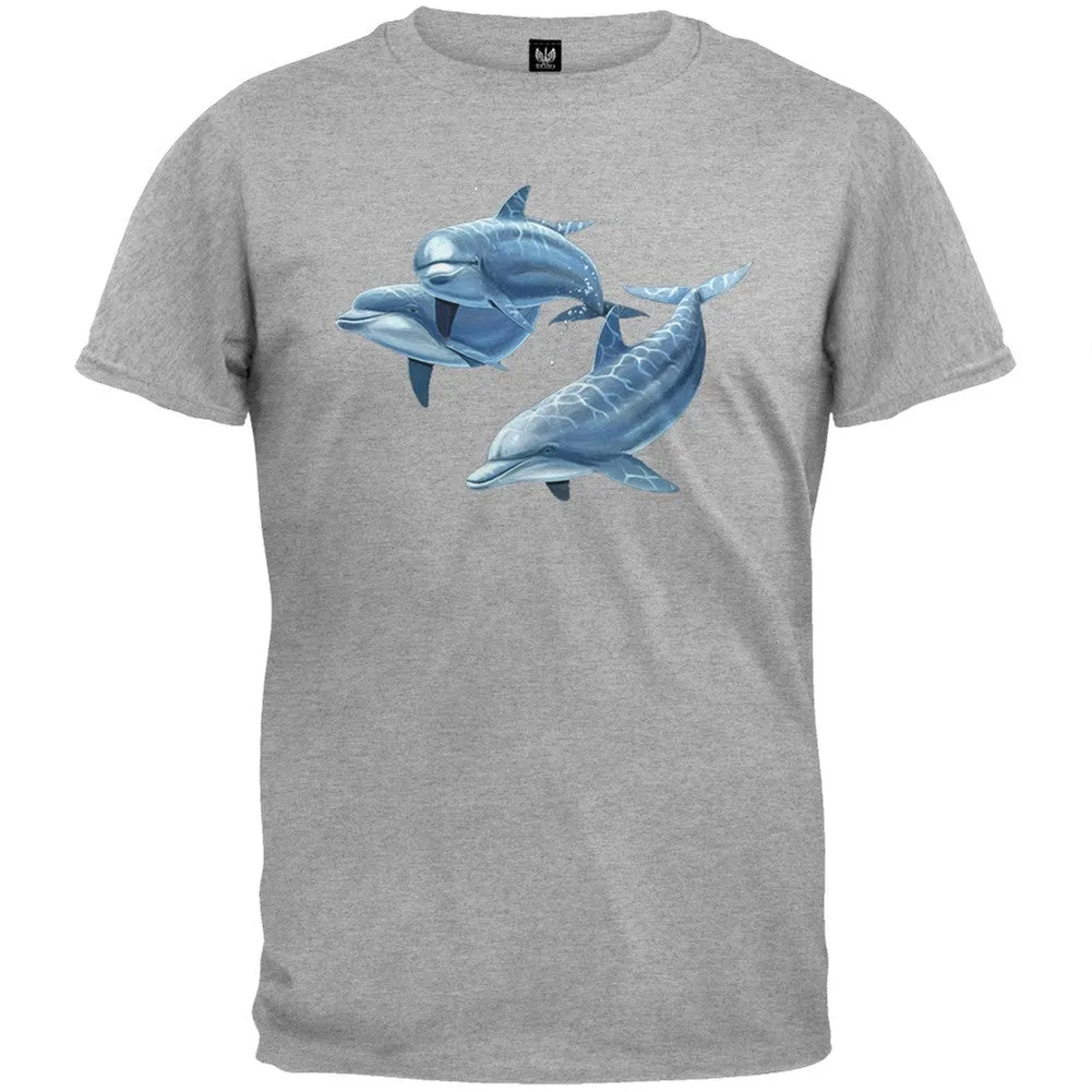 3DT - Three Dolphins Slate Blue T-Shirt