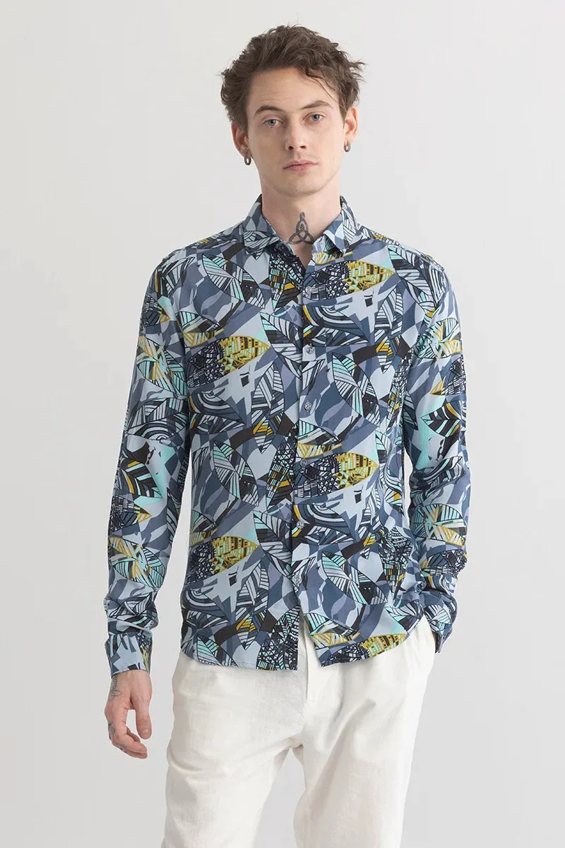 Optimized English Title: Abstract Grey Shirt with Unique Pattern