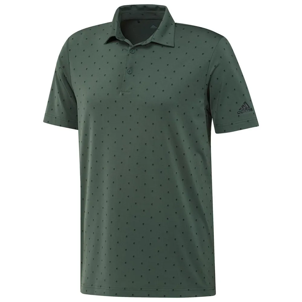 adidas Mens Ultimate365 Pine Print Polo