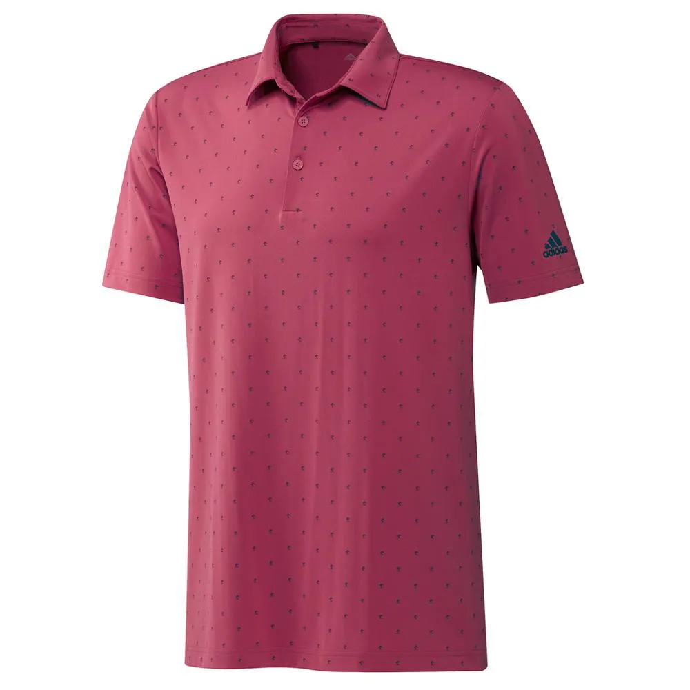 adidas Mens Ultimate365 Pine Print Polo