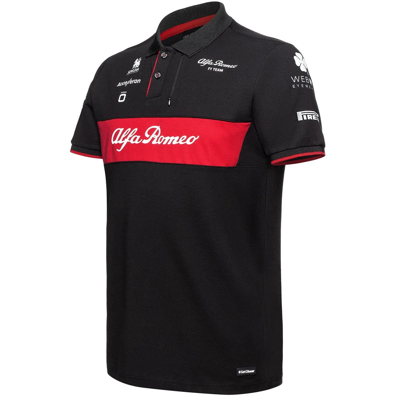 2023 Alfa Romeo Racing F1 Kids Team Polo Shirt - Black