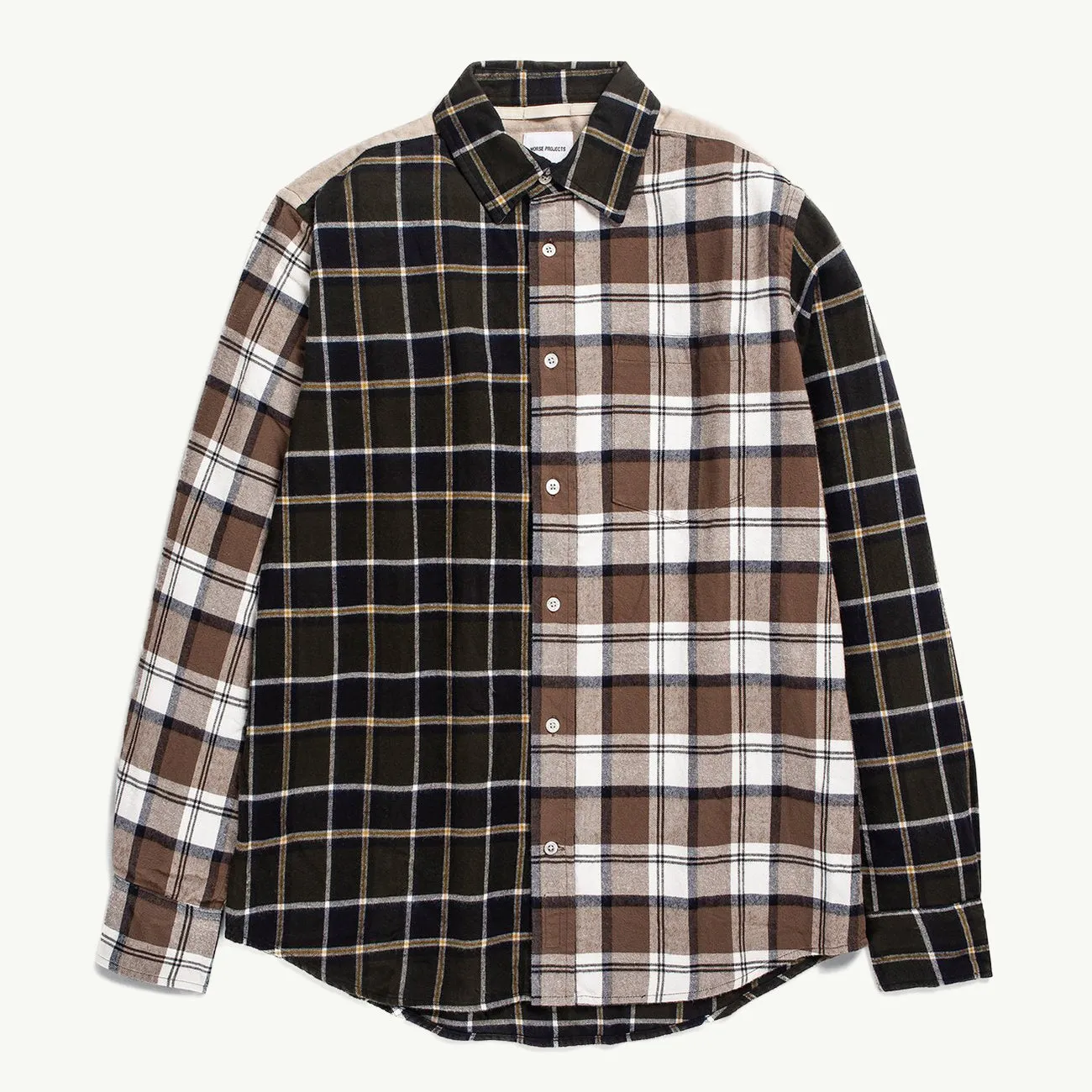 ALGOT MIXED FLANNEL CHECK BEECH GREEN