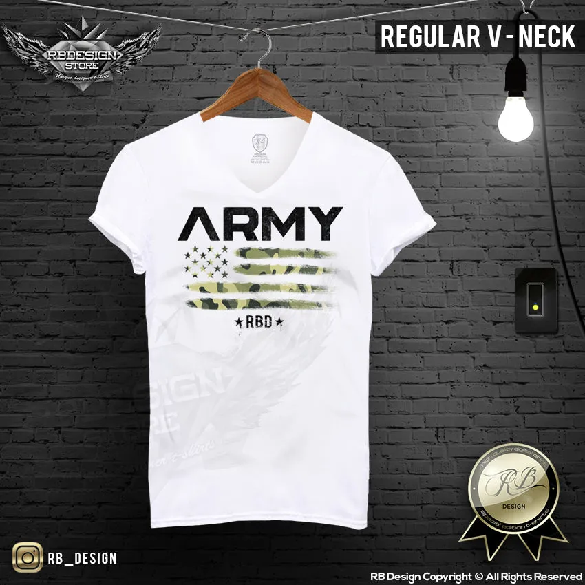 Army Camouflage Flag T-shirt Mens Fashion Muscle Fit T-shirt MD711