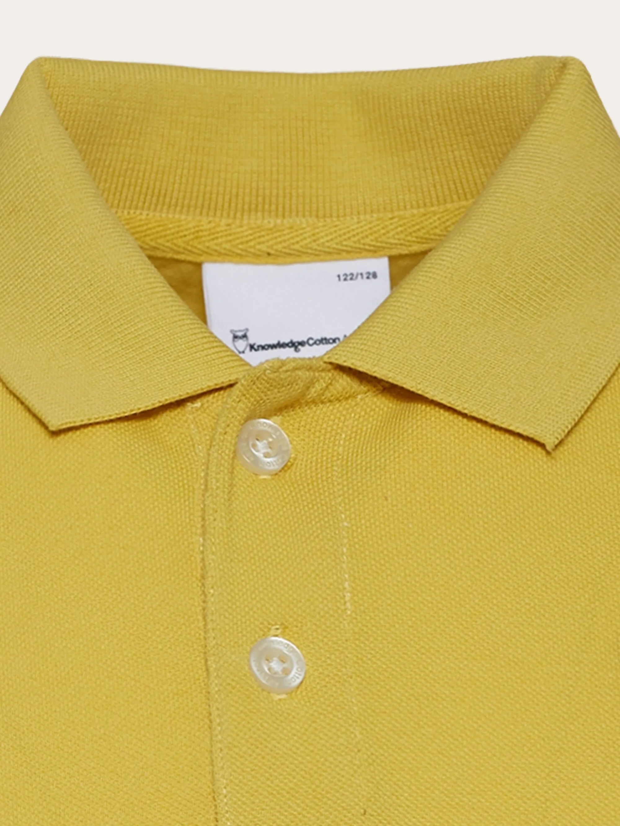 Basic badge polo - GOTS/Vegan - Misted Yellow