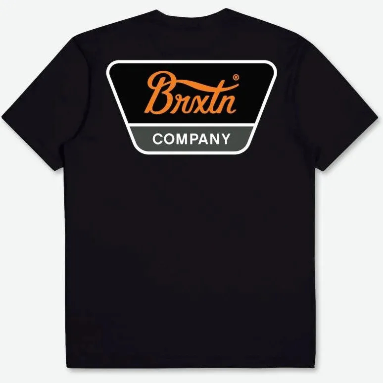 BRIXTON Linwood S/S Standard T-Shirt - Black/Orange