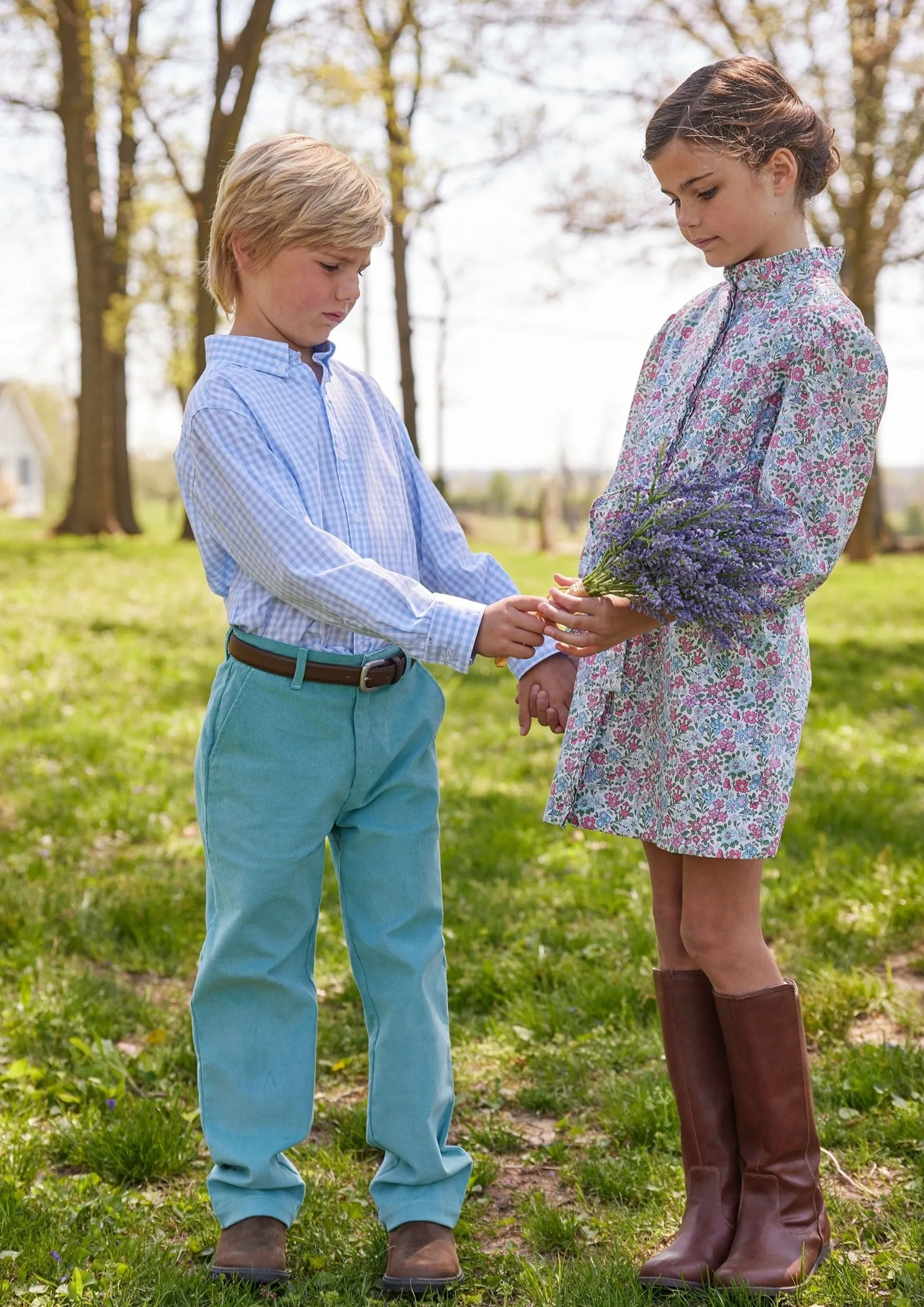 Button Down Shirt - Airy Blue Plaid