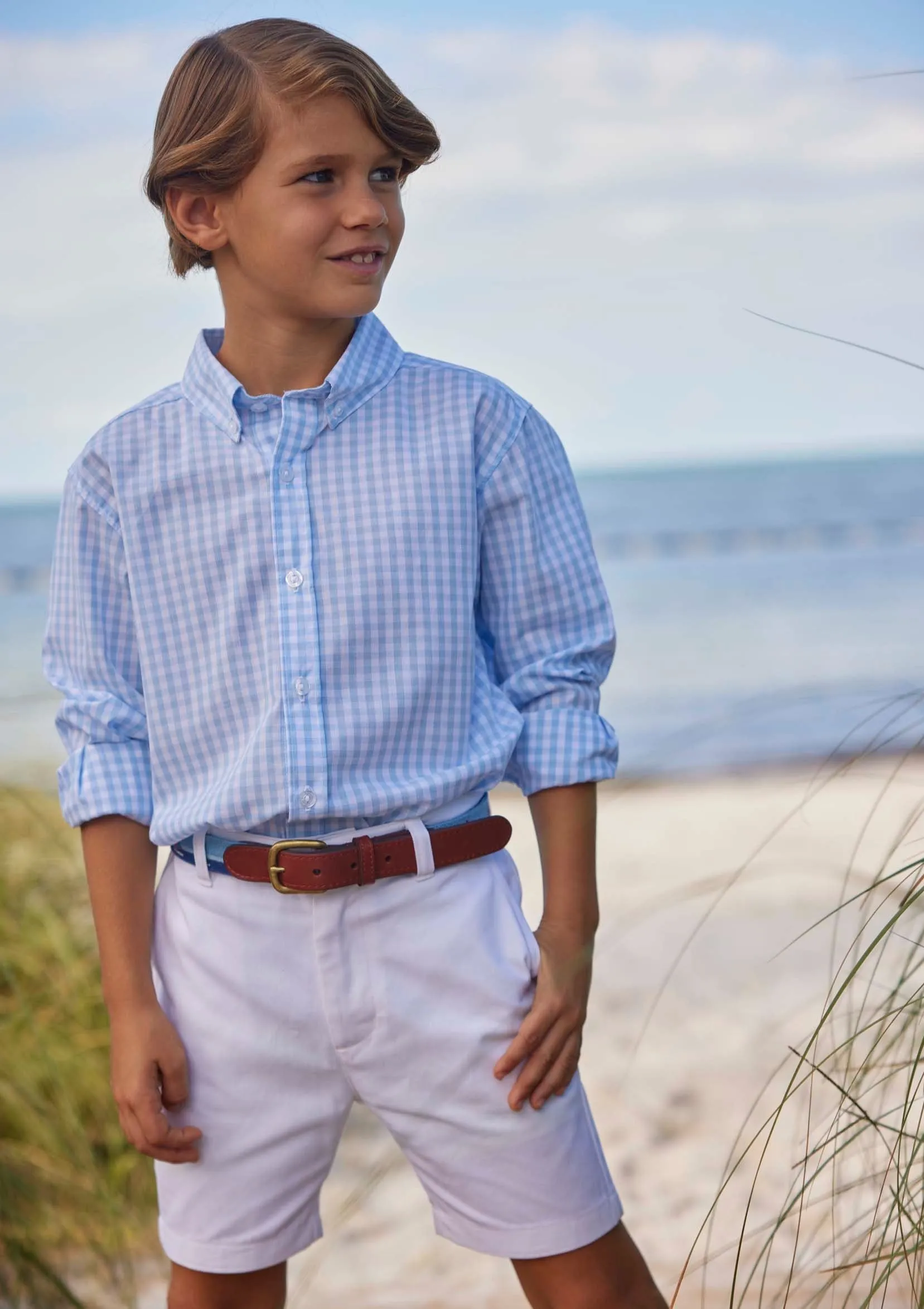 Button Down Shirt - Airy Blue Plaid