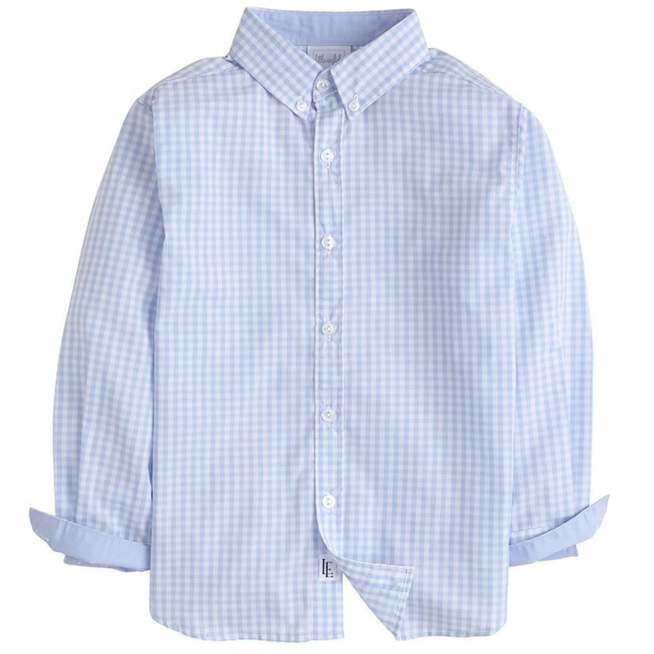 Button Down Shirt - Airy Blue Plaid