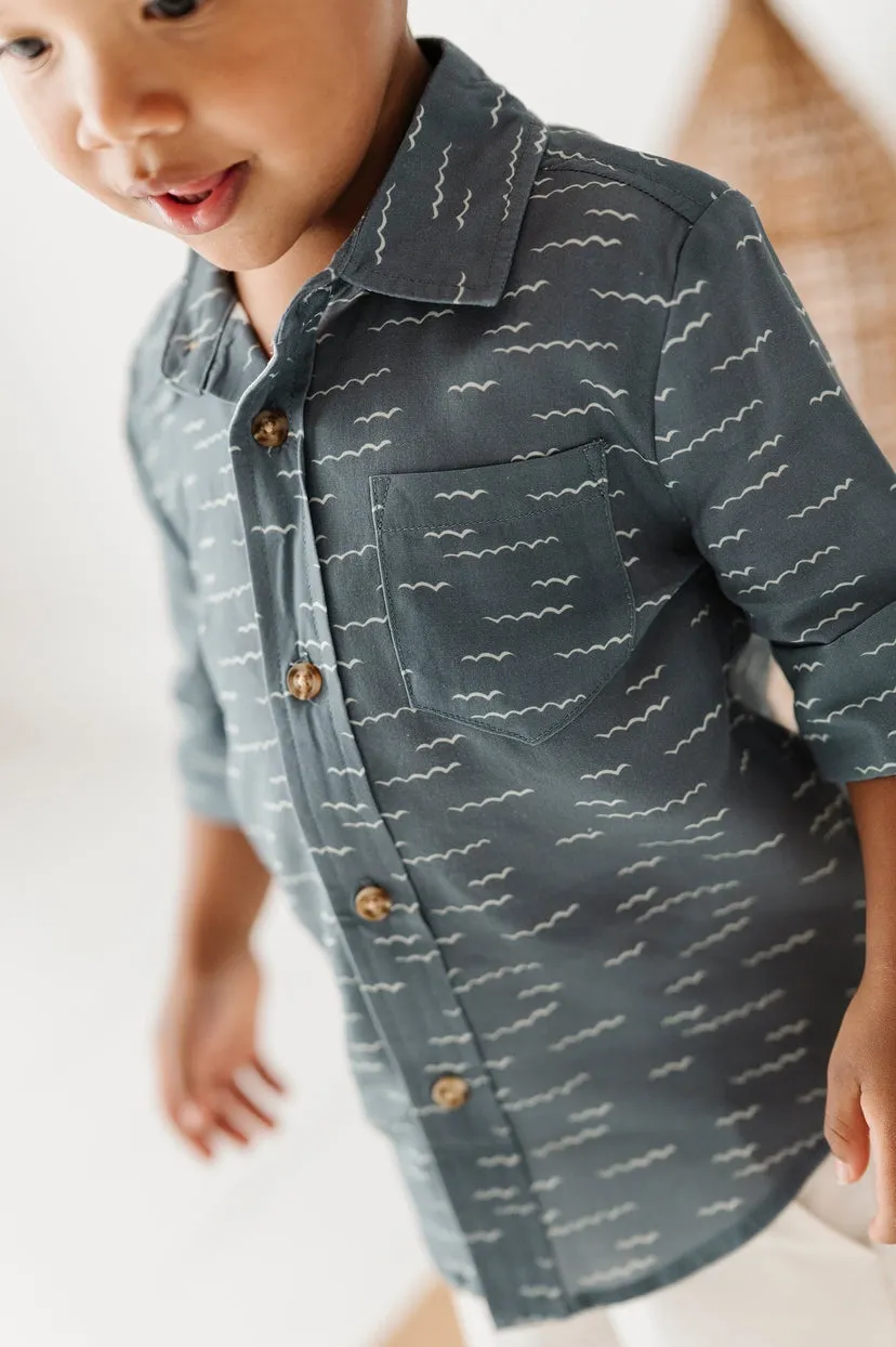 Button Up Shirt - Waves