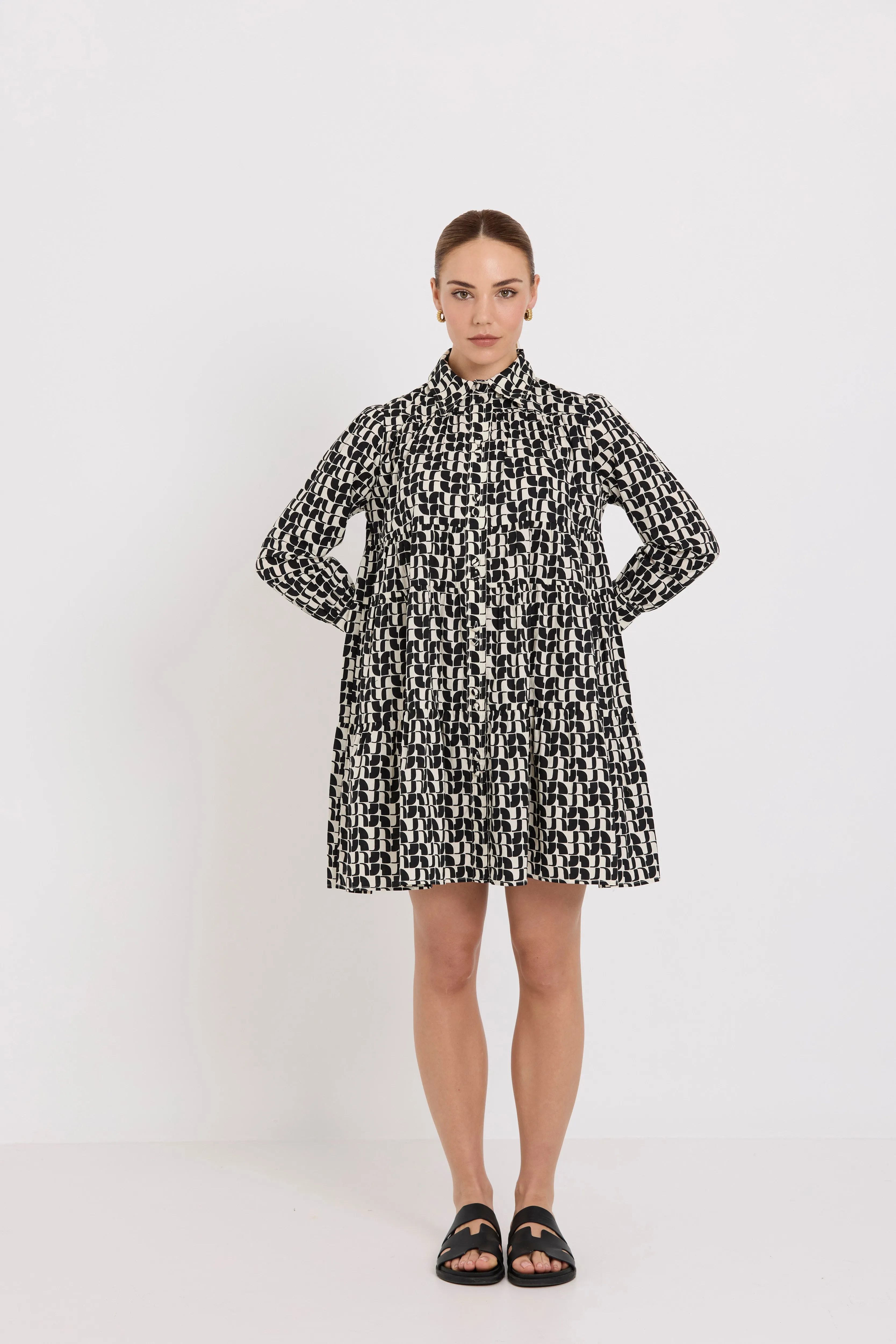 Camila Mini Dress | Flagwork Print