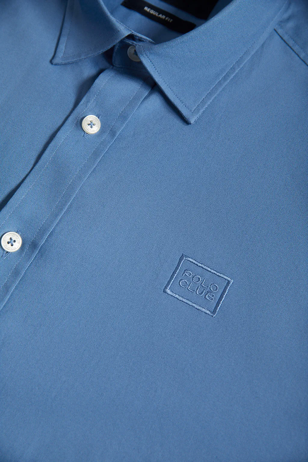 Camisa azul Oxford con logo Polo Club