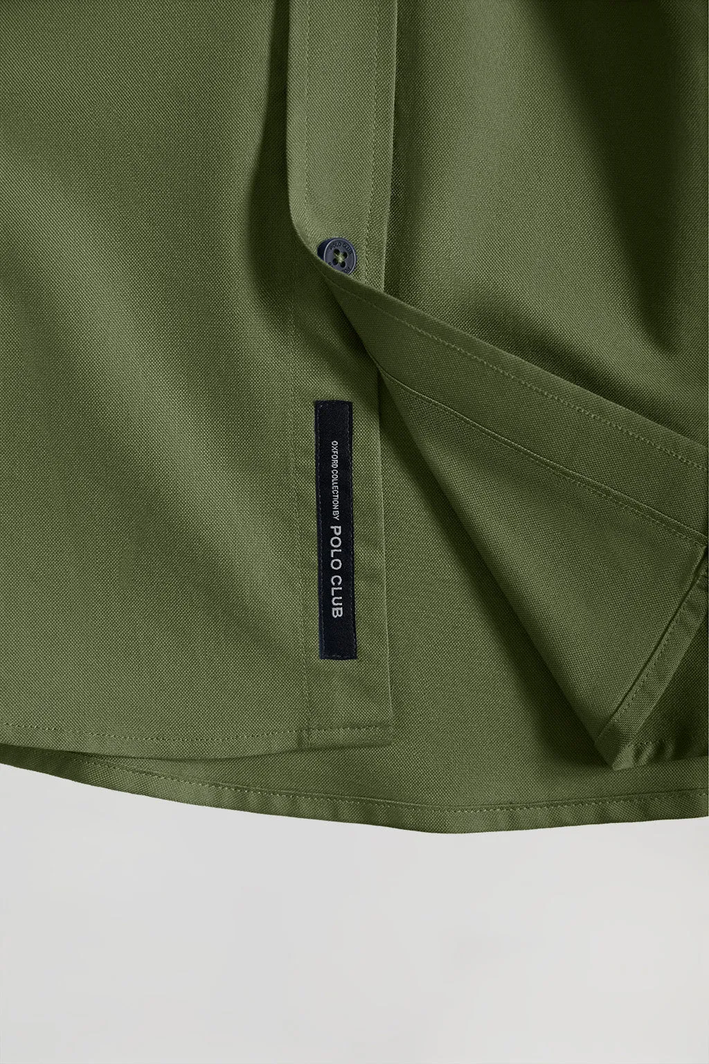 Camisa verde Oxford con contrastes y logo Rigby Go