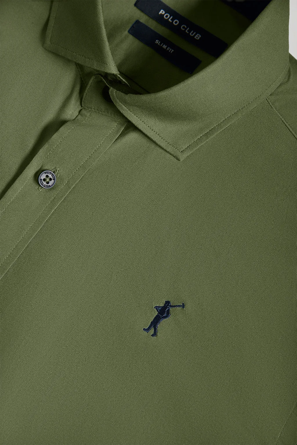 Camisa verde Oxford con contrastes y logo Rigby Go