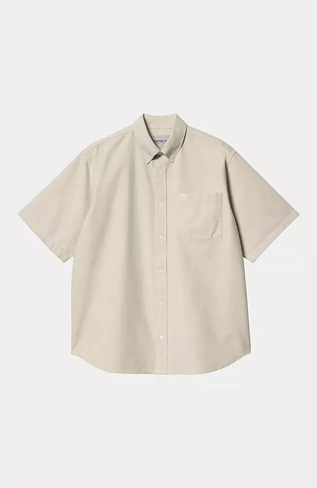 Carhartt S/S Braxton Shirt Cotton Oxford Agate Stone