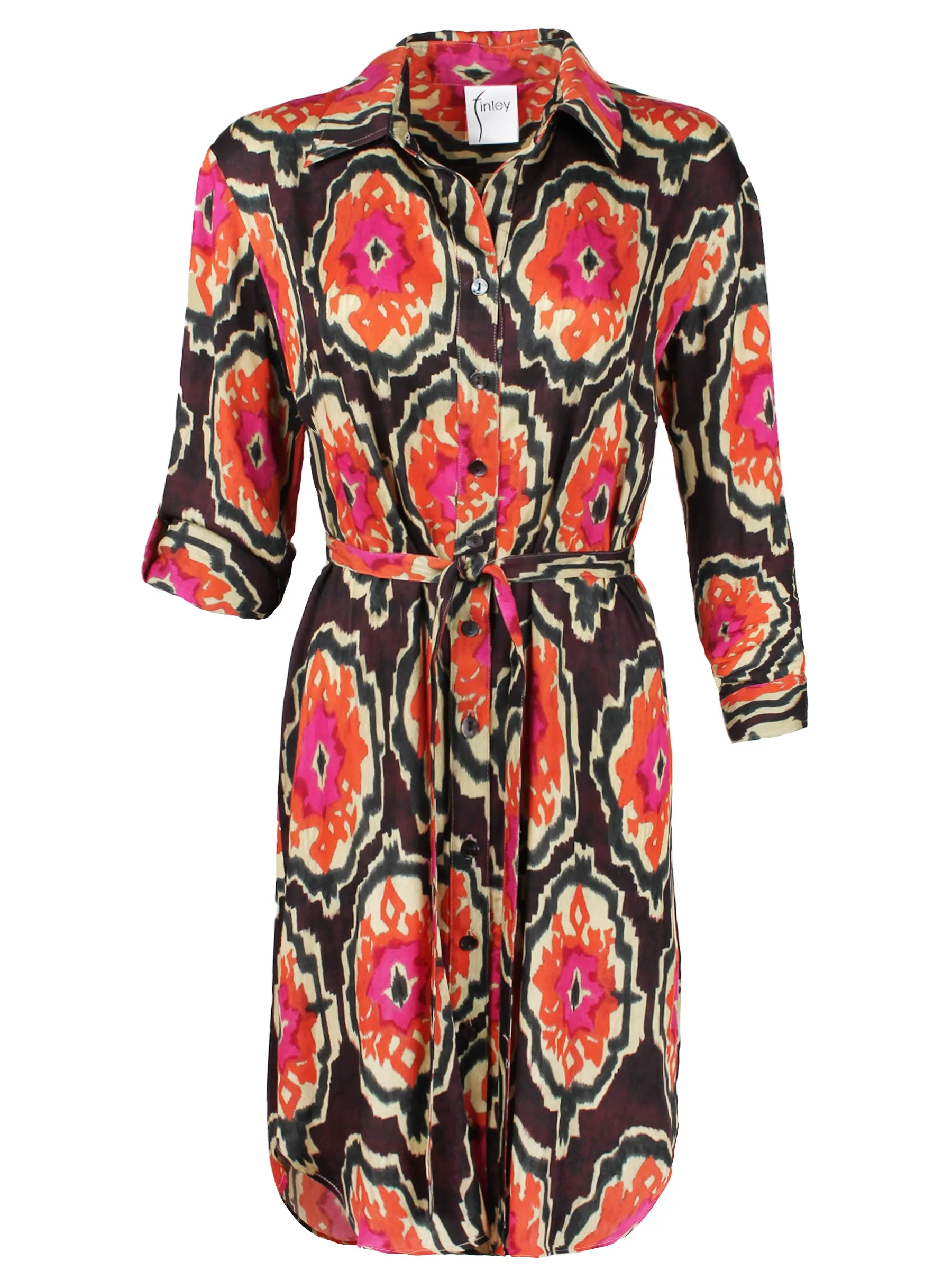 Carter Shirt Dress Flame Medallion