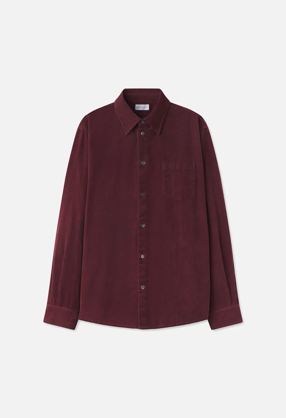 Corduroy Cloak Button Up / Burgundy