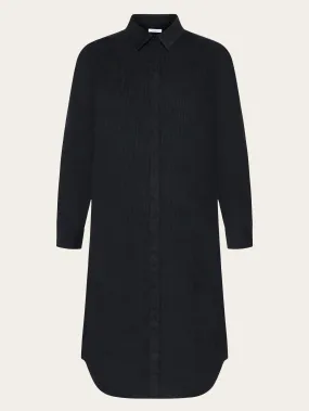 Corduroy shirt dress - Black Jet