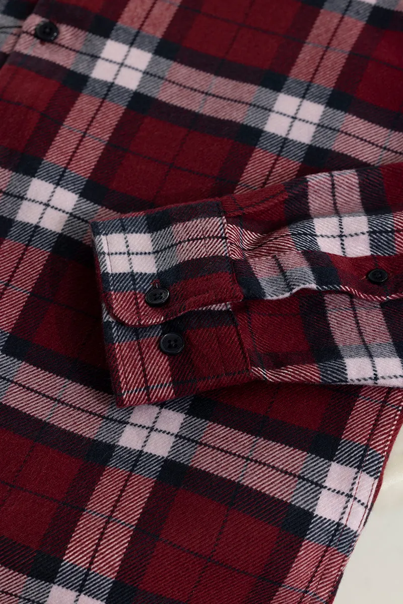 Cosmic Cube Red Flannel Checks Shirt