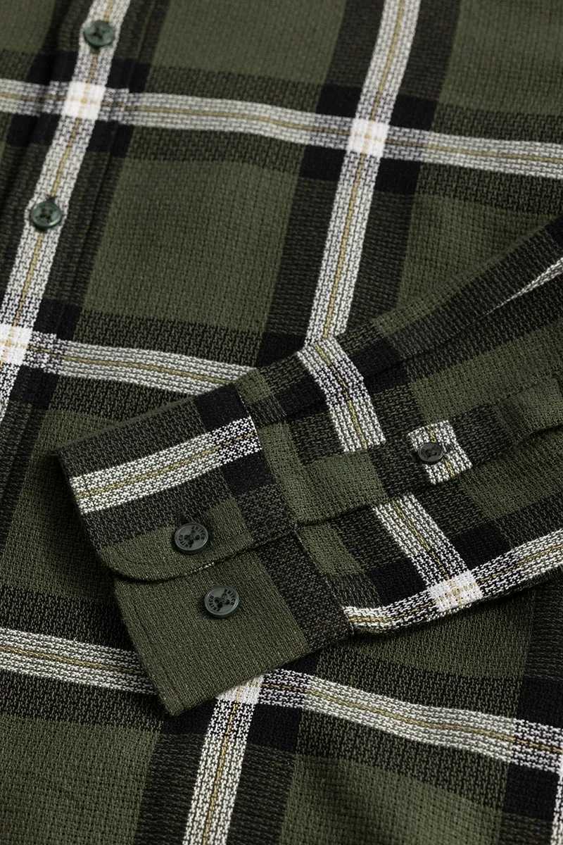 Cubix Checks Olive Shirt