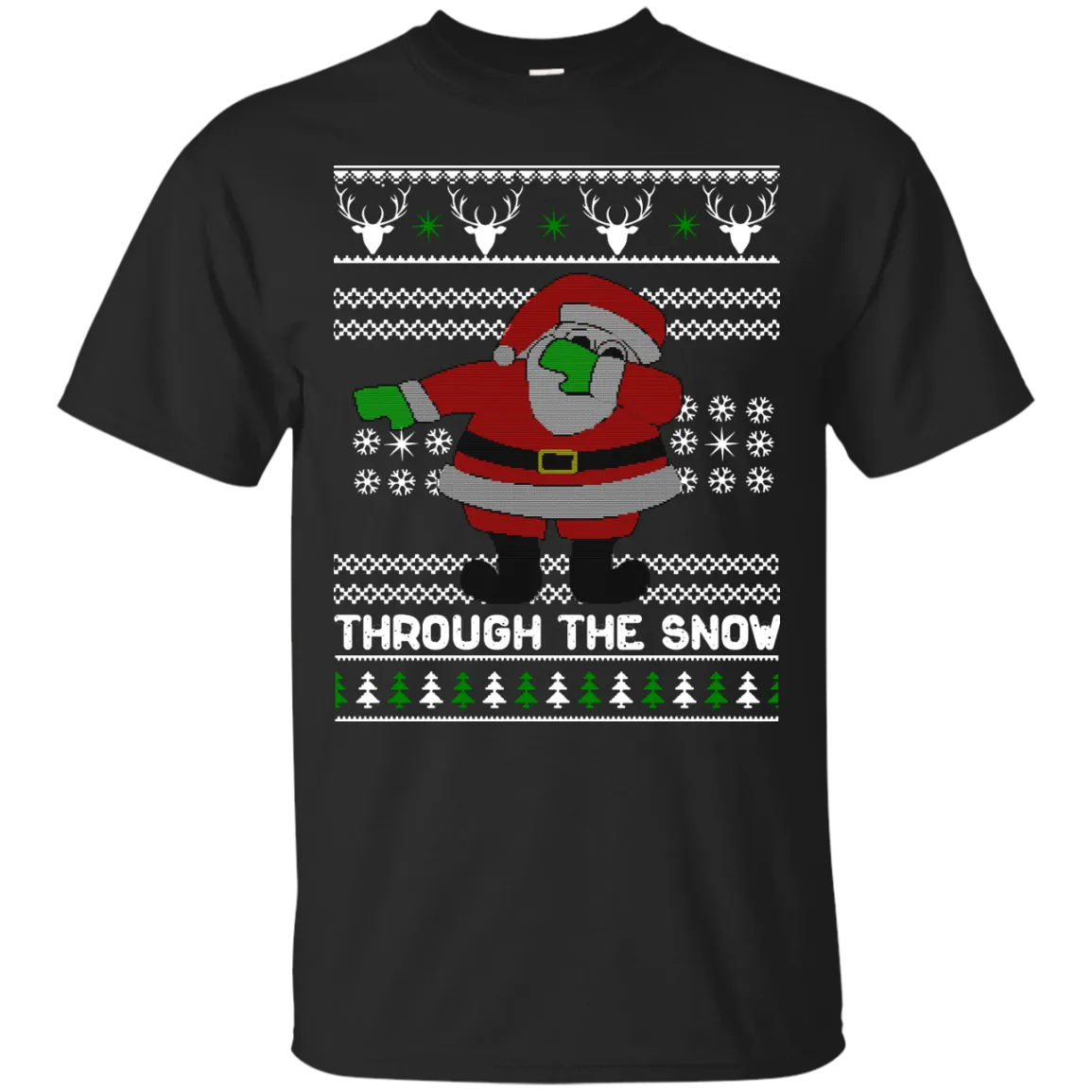 Dabbing Through The Snow Funny Christmas Sweater, T-shirt