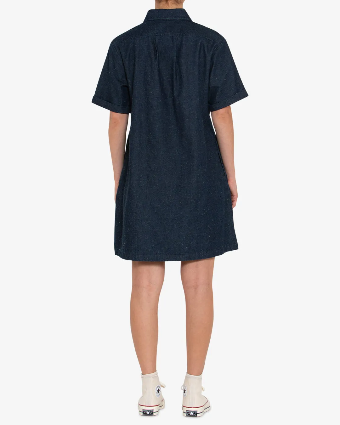 Denim Honour Shirt Dress - Dark Indigo