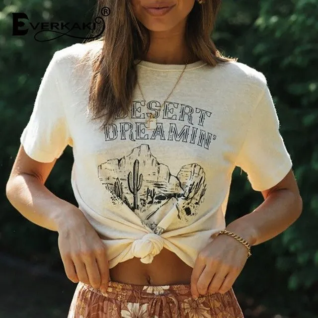 Desert Dreamin' T-Shirt Cactus Mountains Graphic Top Wanderlust Gypsy Tees Cowgirl Western T-Shirts Bohemian Available In S M L Or XL