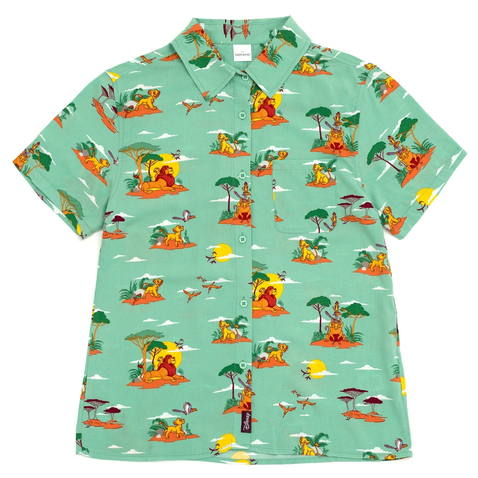 Disney Lion King Matching Family Hawaiian Button Down Dress Shirt