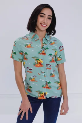 Disney Lion King Matching Family Hawaiian Button Down Dress Shirt