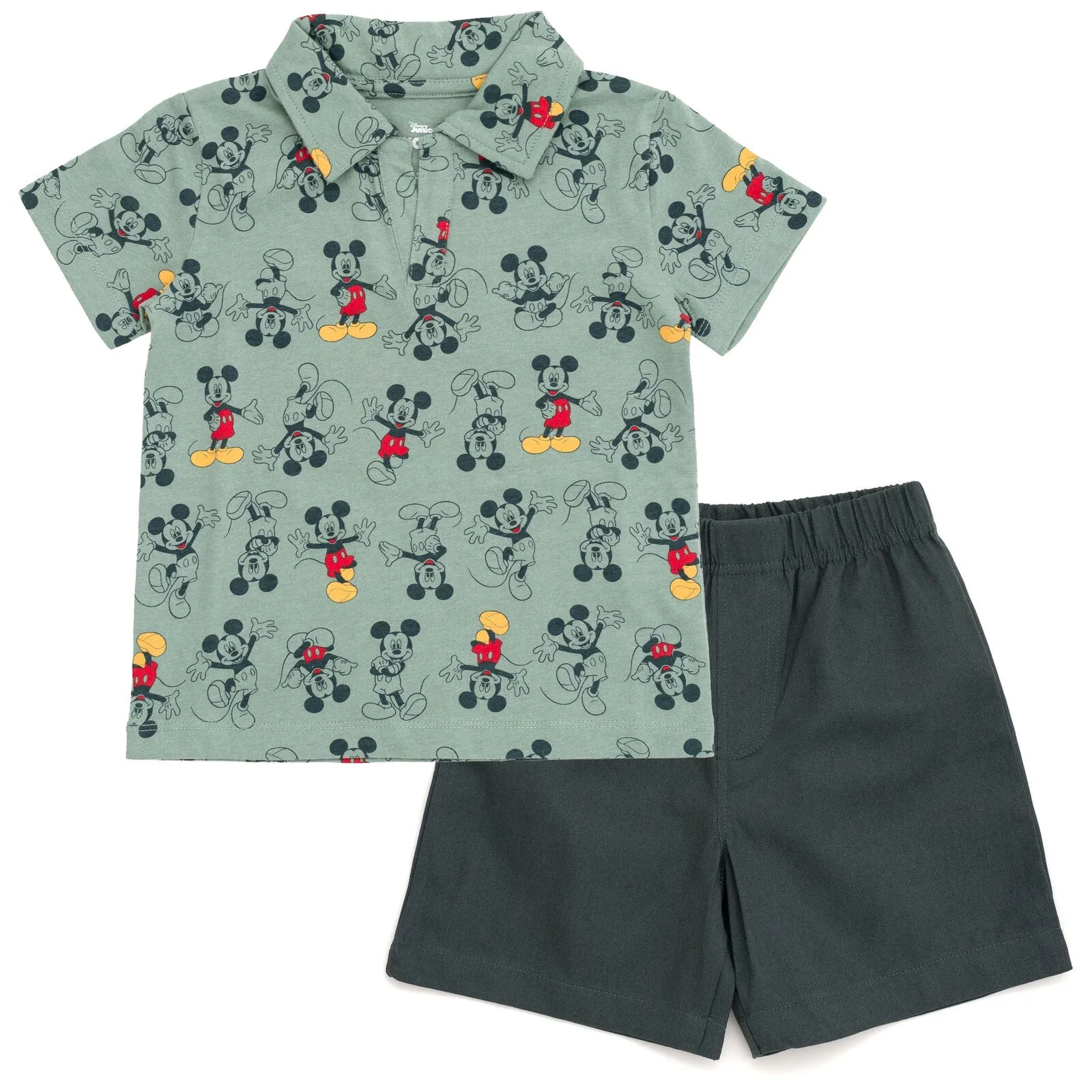 Disney Mickey Mouse Polo Shirt and Twill Shorts Outfit Set