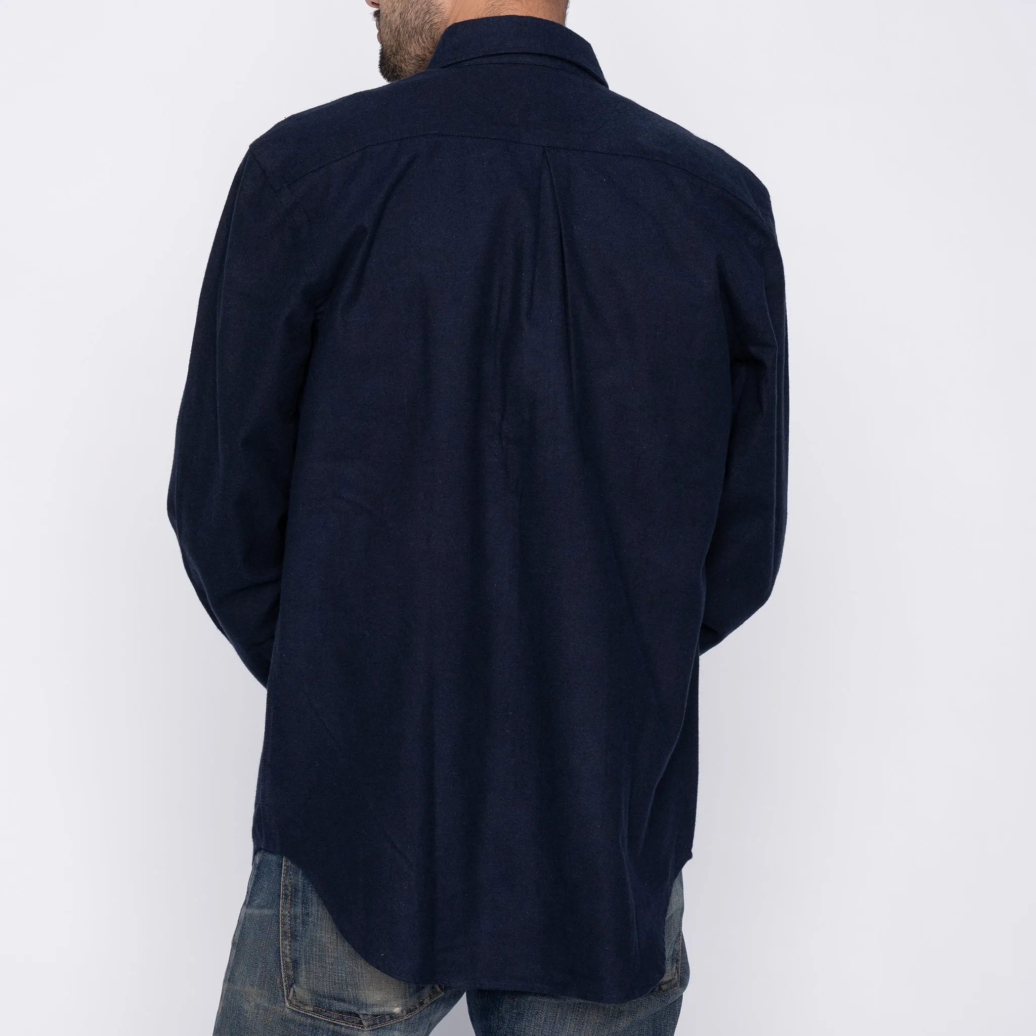 Easy Shirt - Solid Flannel - Navy