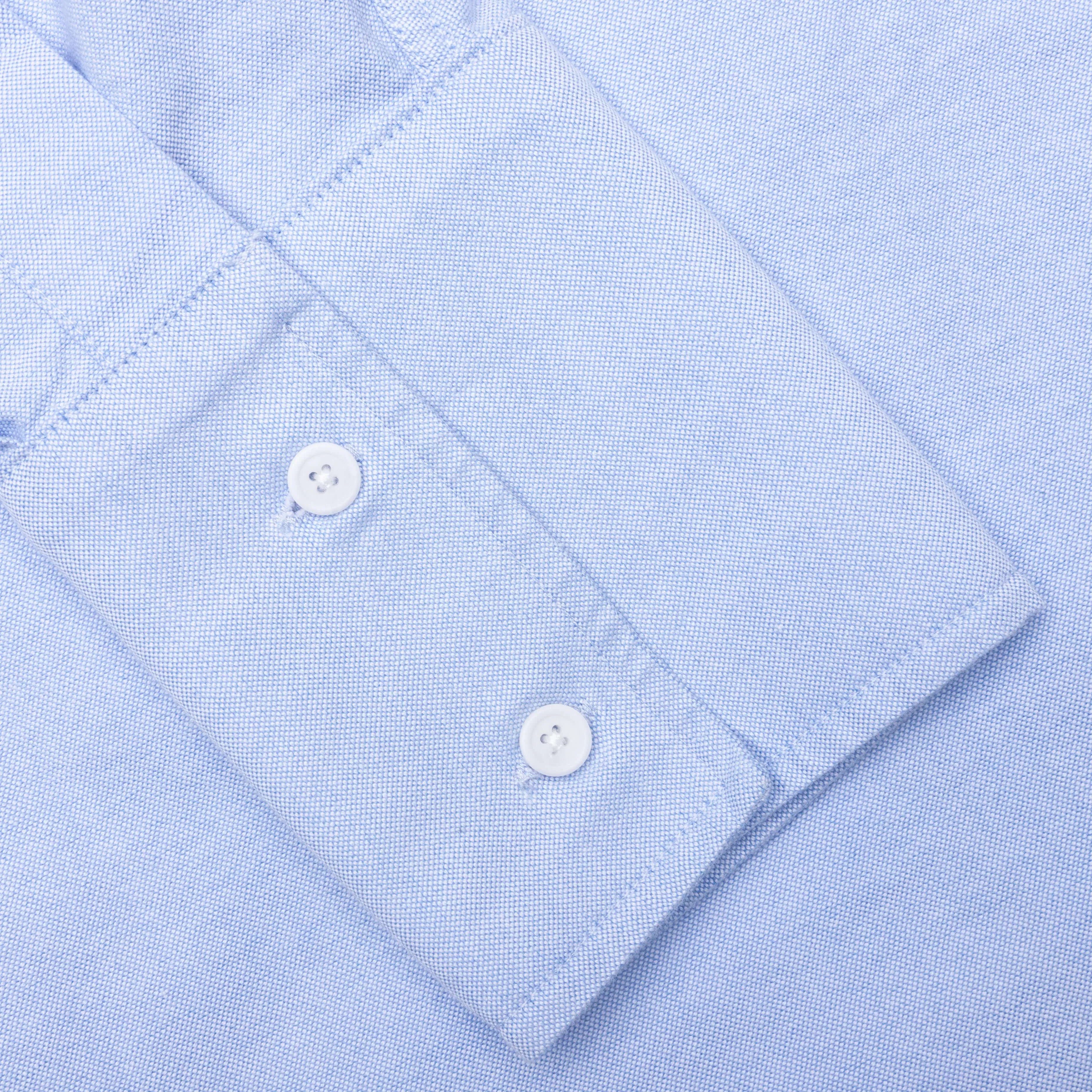 Enamel Button Oversized Shirt - Light Blue