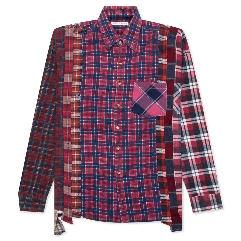 Flannel Shirt 7 Cuts Wide Shirt - Assorted