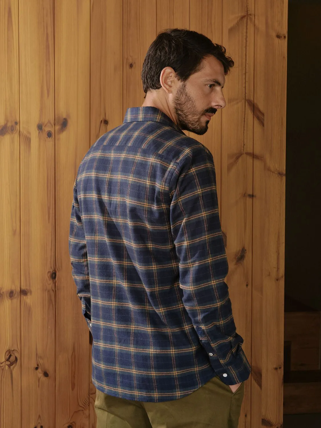 Flannel Shirt Castanio Check Marine