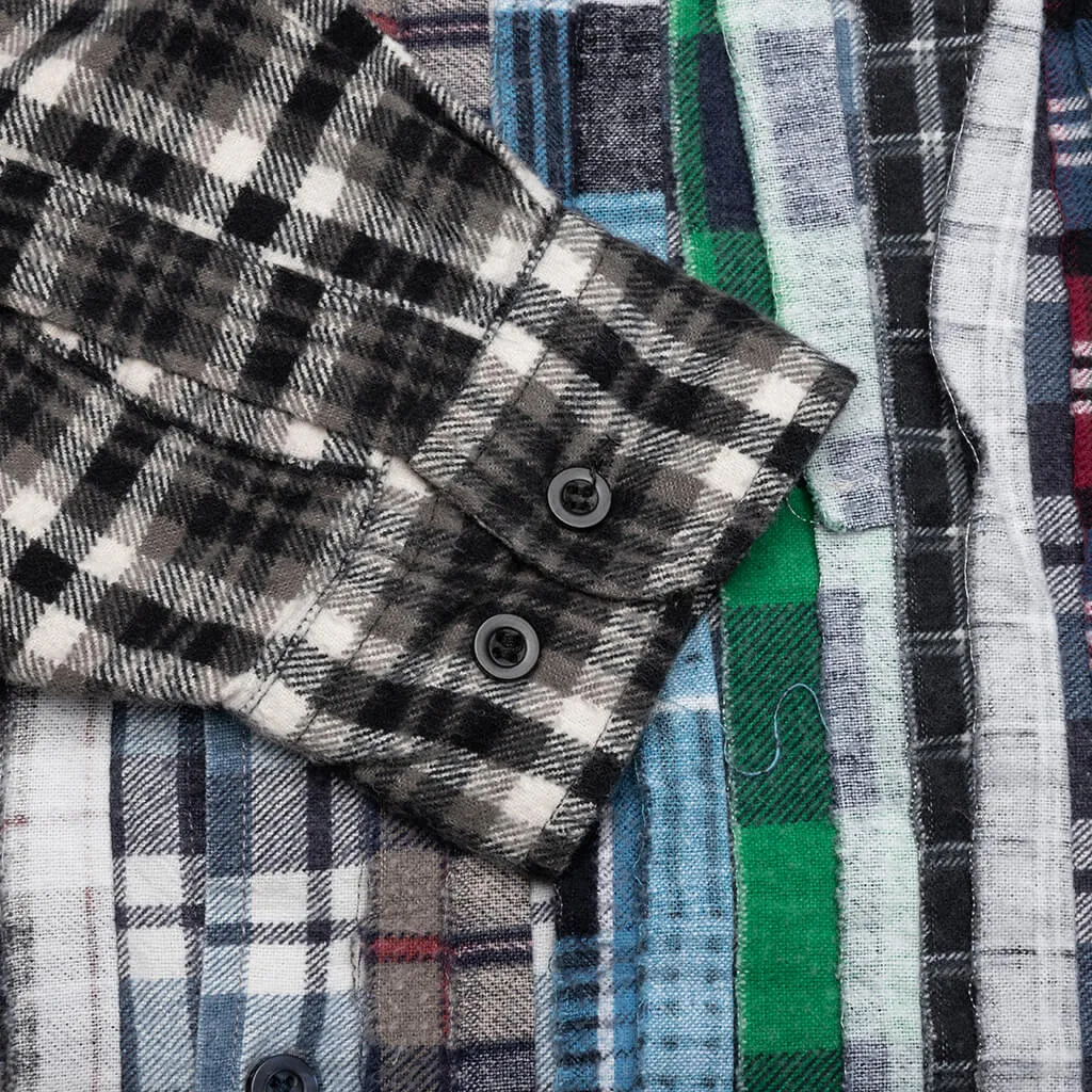 Flannel Shirt Ribbon Wide Shirt - Assorted