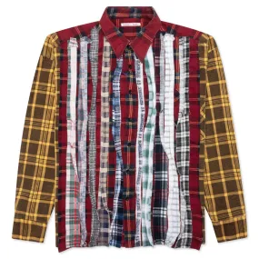 Flannel Shirt Ribbon Wide Shirt - Assorted