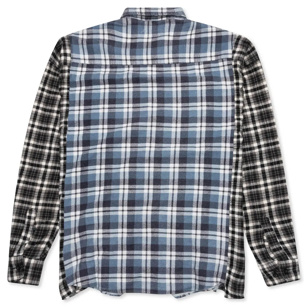 Flannel Shirt Ribbon Wide Shirt - Assorted