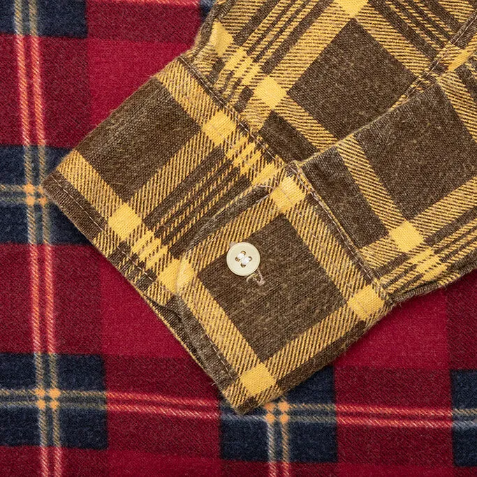 Flannel Shirt Ribbon Wide Shirt - Assorted