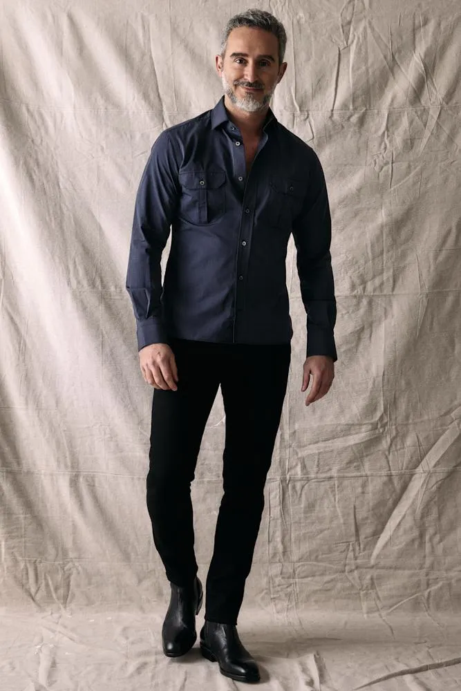 Franco Shirt - Charcoal Cotton Casual Shirt