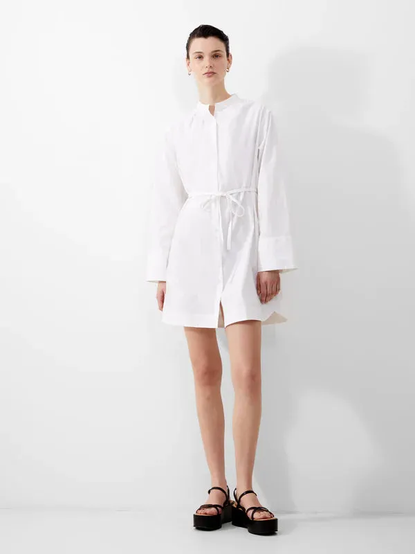 French Connection Alissa Shirt Dress-Linen White-71RZJ