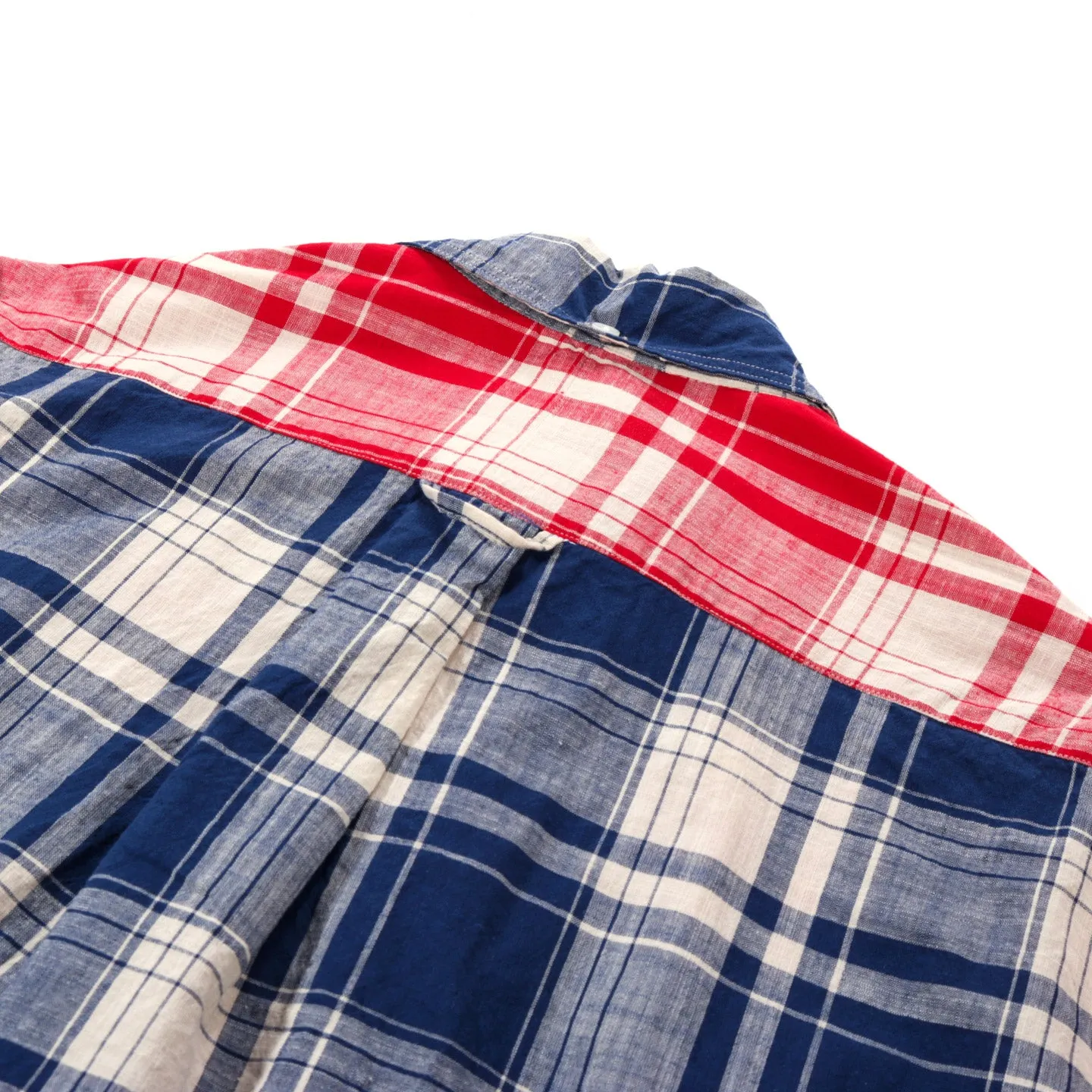 GITMAN VINTAGE BUTTON DOWN RED / BLUE MIX ARCHIVE MADRAS