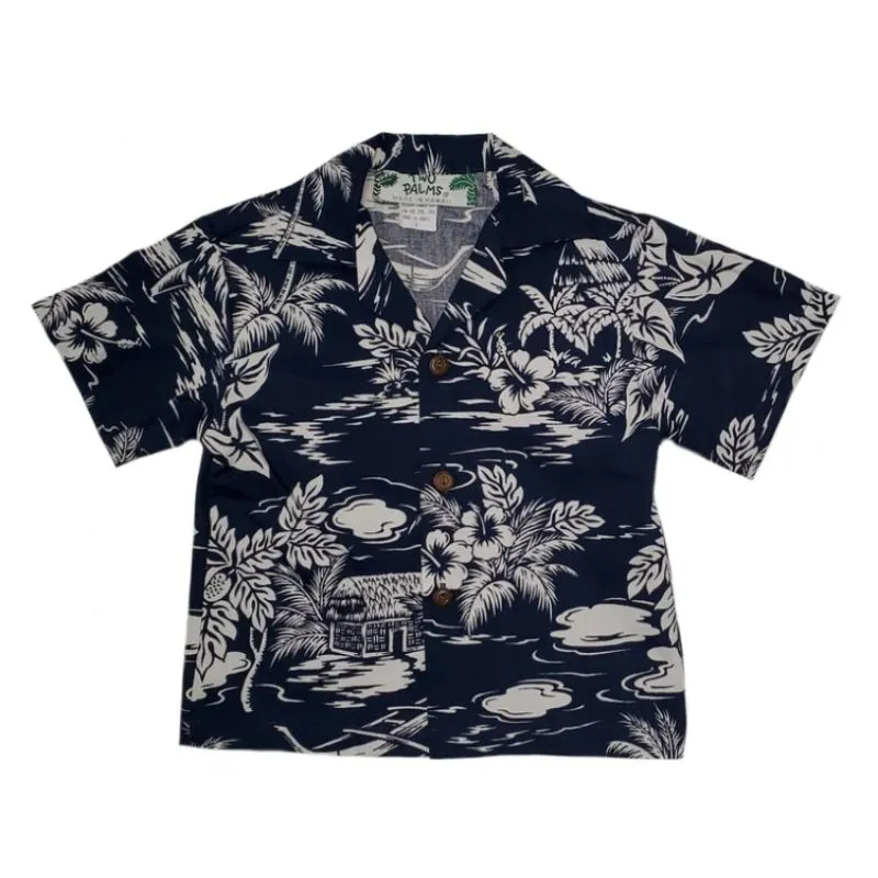 Hawaiian Island Vintage Style Boys Hawaiian Shirts