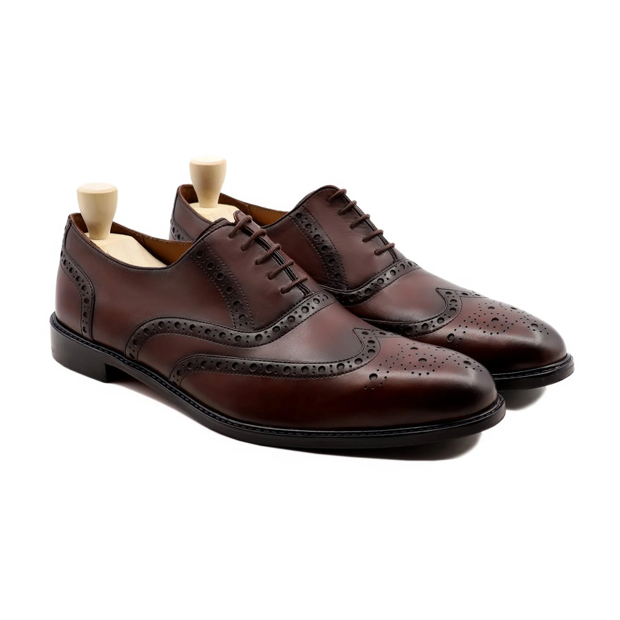 Hemos - Men's Reddish Brown Calf Leather Oxford Shoe