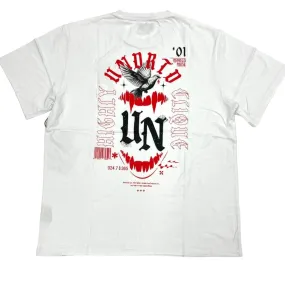 HIGHLY UNDRTD CLIQUE Washed Vintage Graphic T-Shirt - White