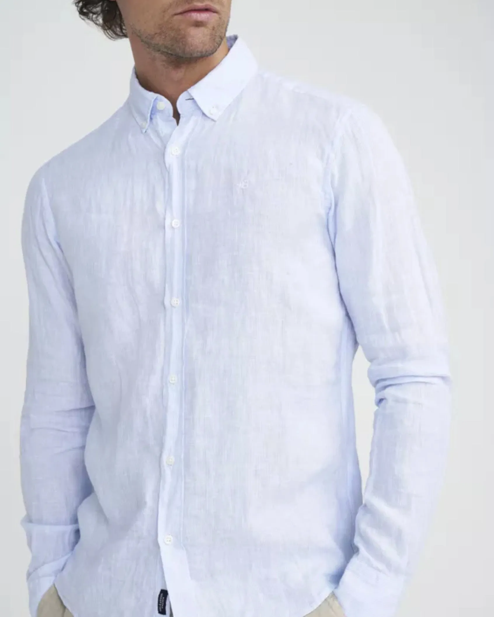 Holebrook Markus Blue Narrow Stripe Shirt