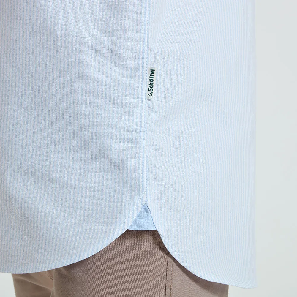 Holt Soft Oxford Tailored Shirt - Pale Blue Stripe