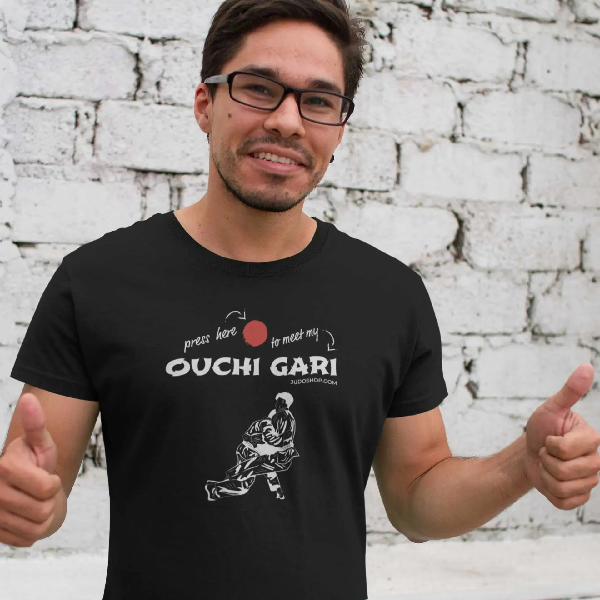 Judo T-Shirt Ouchi Gari Press Here