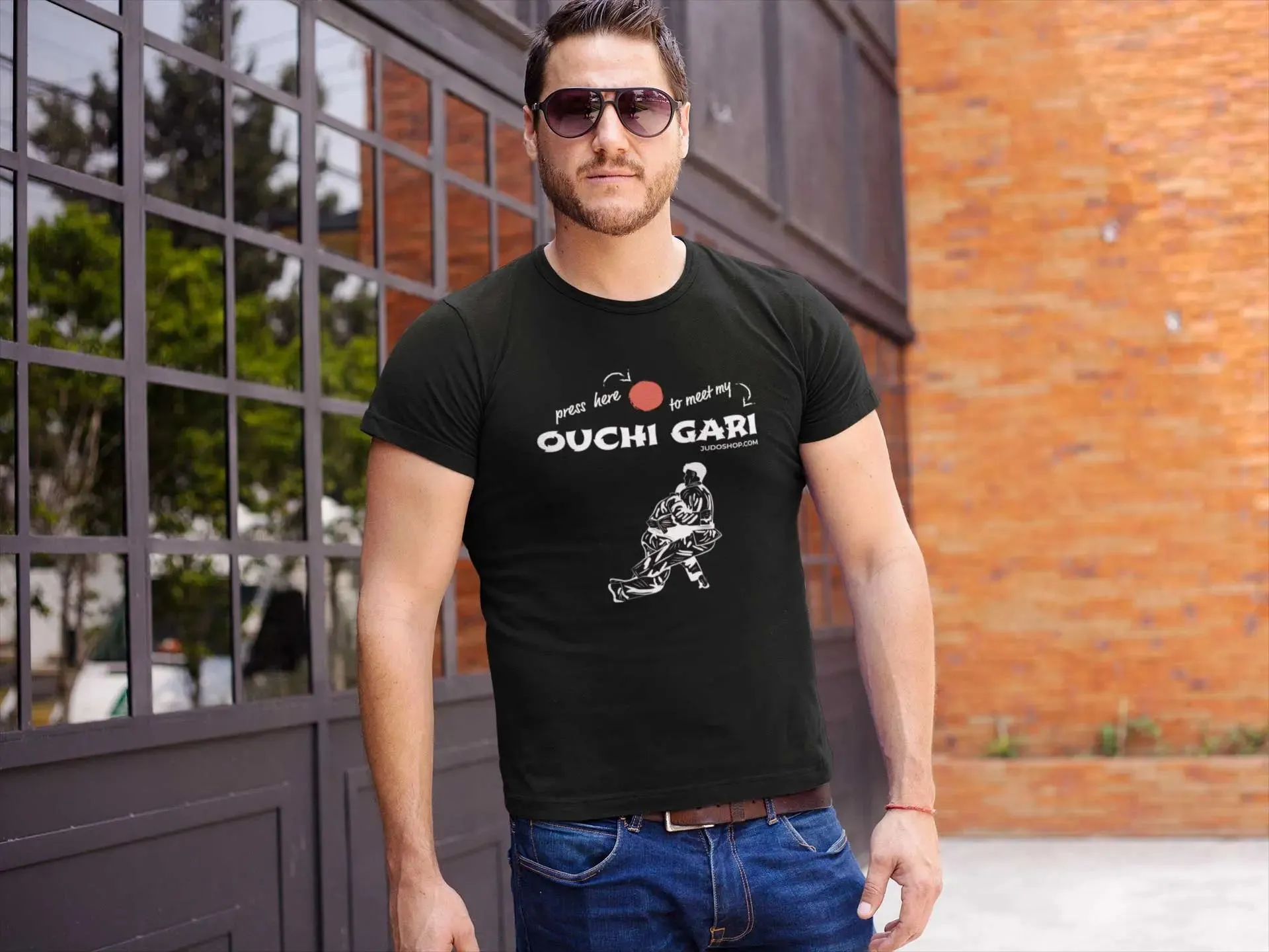 Judo T-Shirt Ouchi Gari Press Here