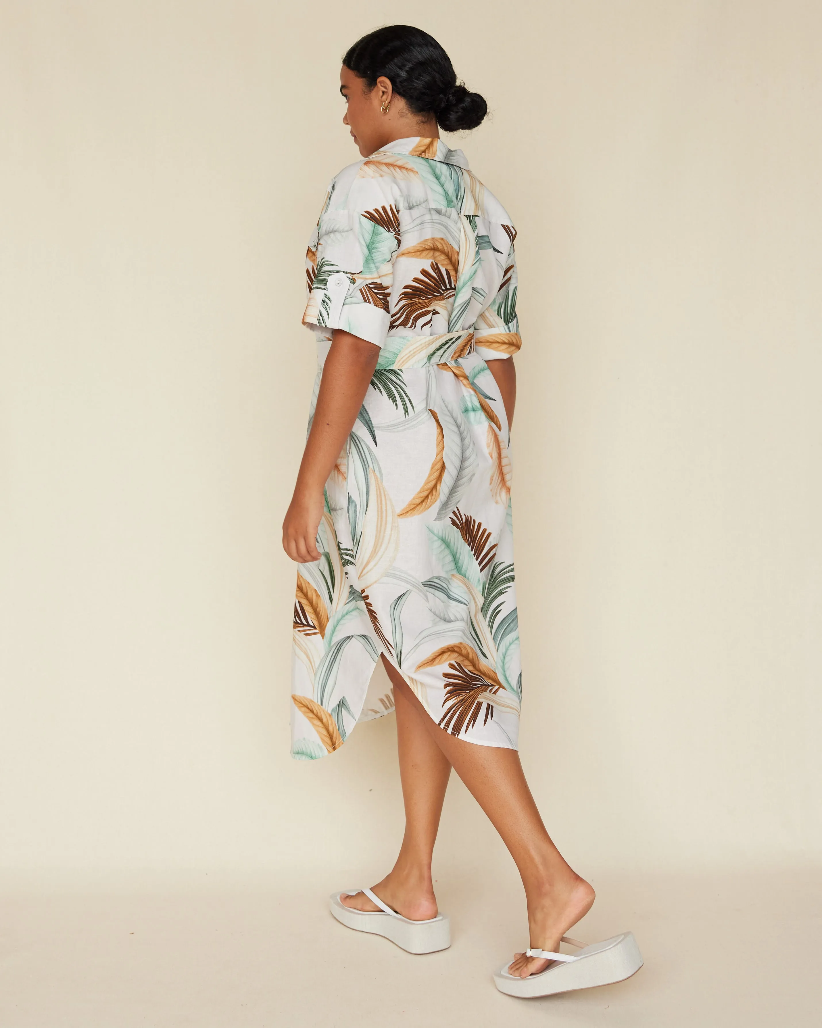 La Isla Linen Shirt Dress