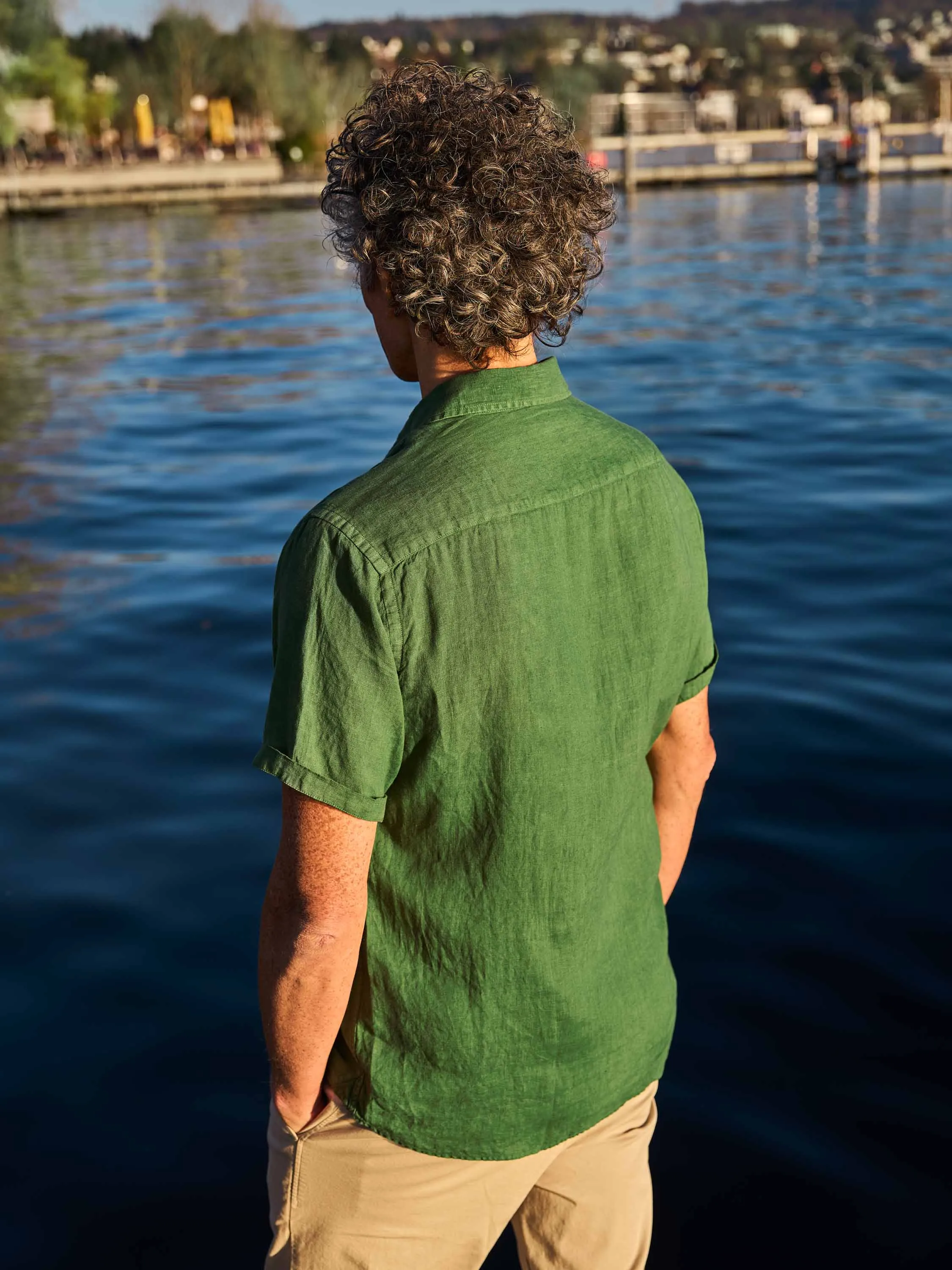 Linen Shirt Praia Green